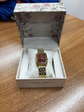 Laura Ashley mini bracelet two tone Gold Watch with Burgundy Face new boxed