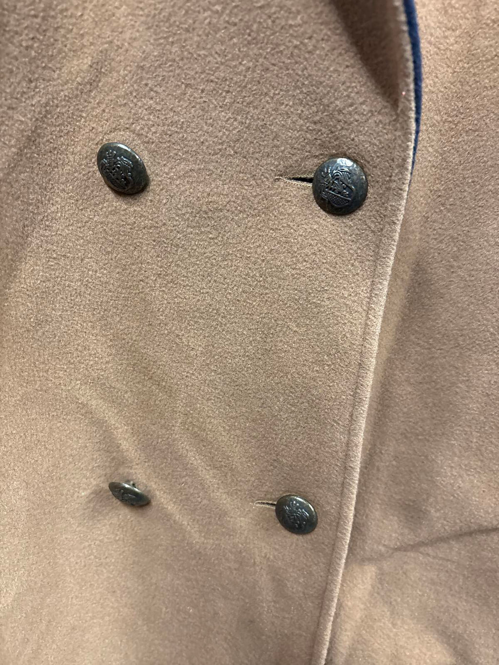 Miss smith Women's Double Breasted cashmere Wool Blend Coat Contrast Collar 18UK