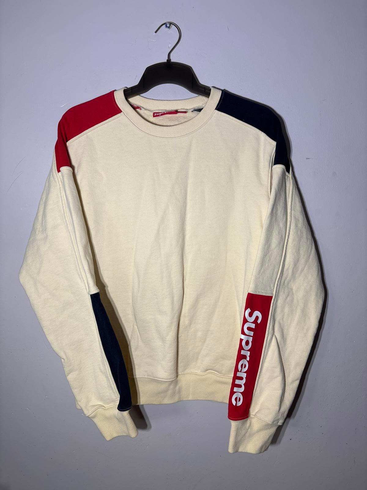 Supreme Formula Crewneck sweater jumper Natural colour block SS19 Size Medium M