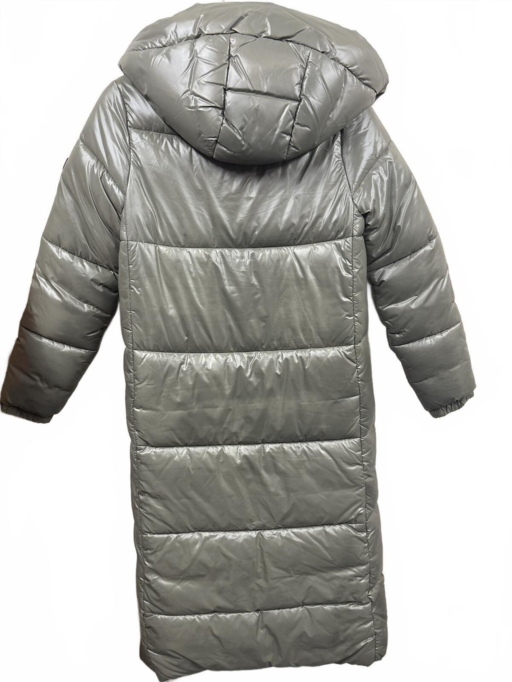 Barbour International Aldea Long Puffer Coat fibre down Olive khaki Green Size 8