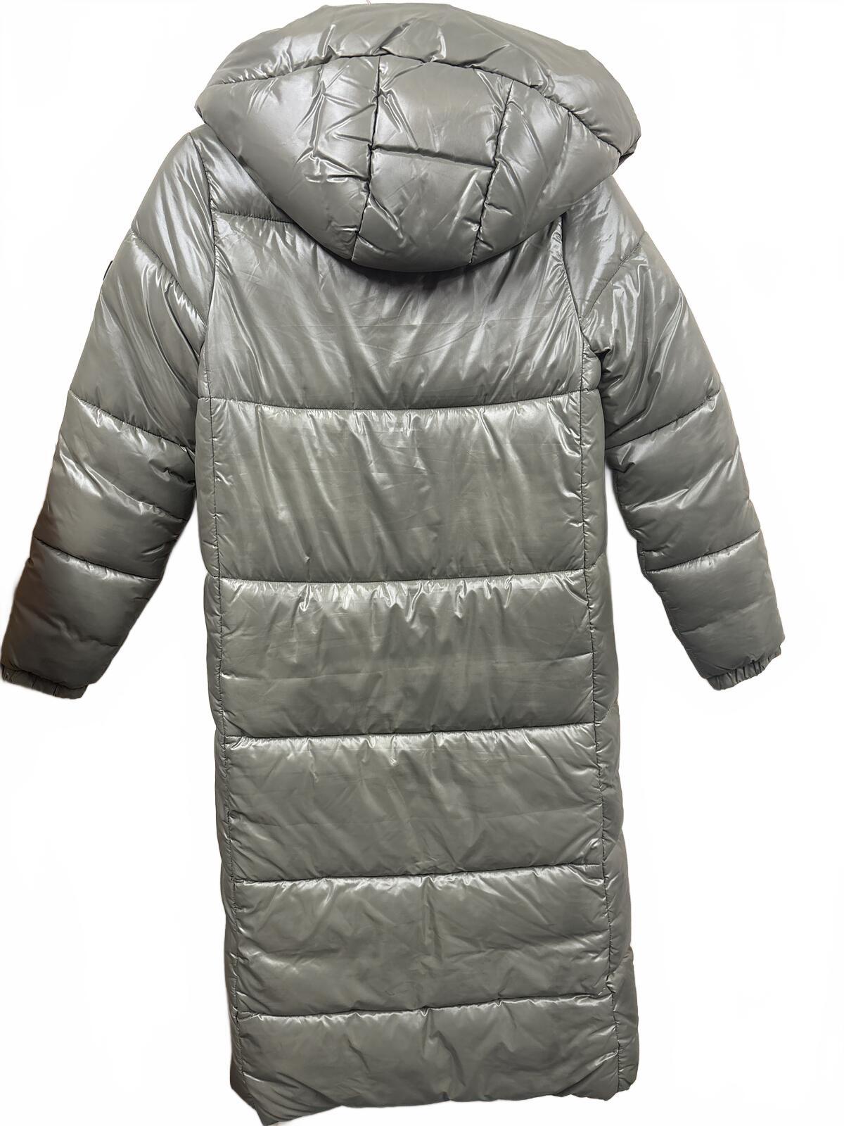 Barbour International Aldea Long Puffer Coat fibre down Olive khaki Green Size 8