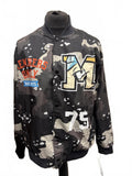 Members Only X Nickelodeon hey Arnold Black Camouflage Bomber Jacket Size L new