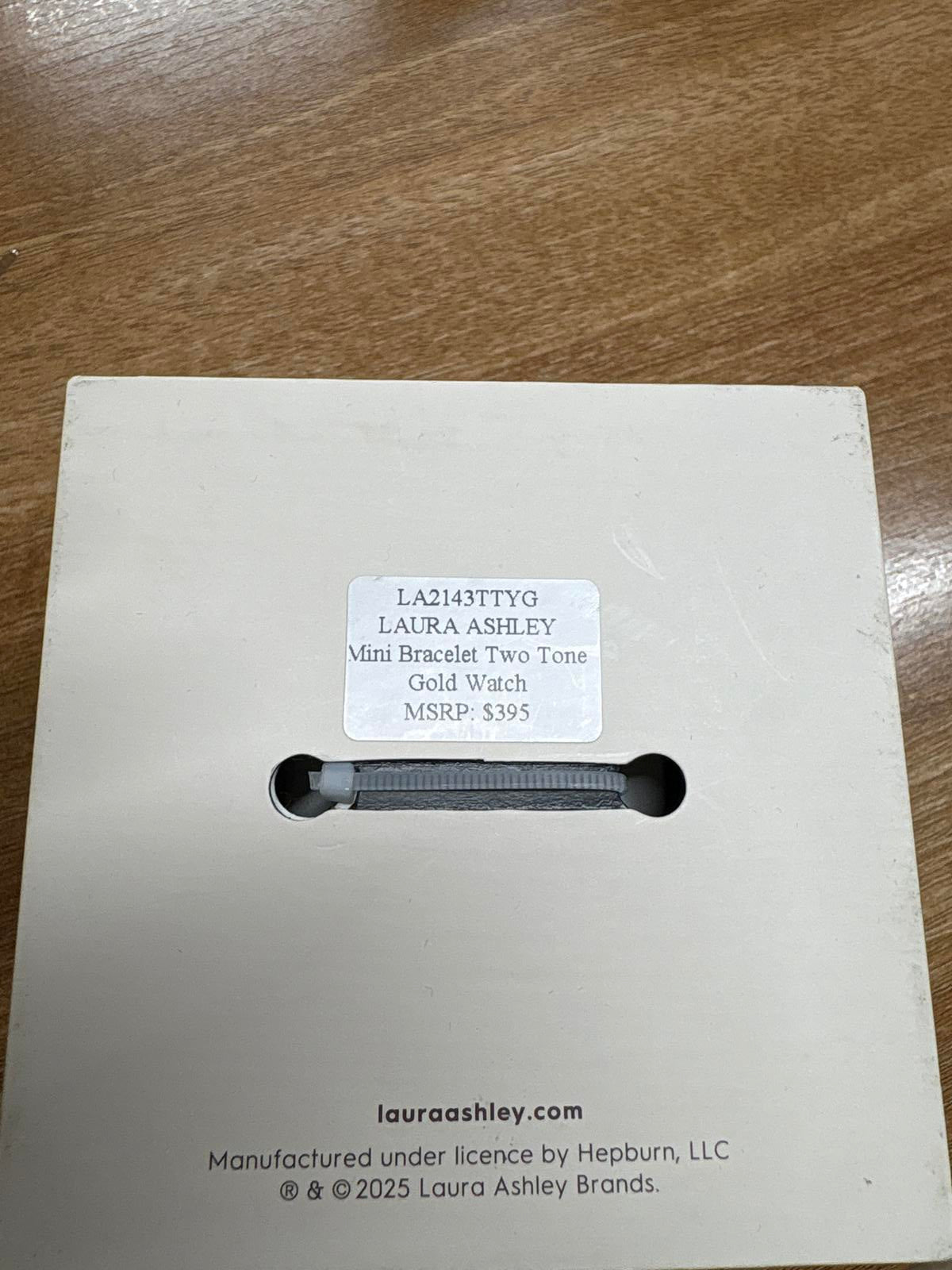 Laura Ashley mini bracelet two tone Gold Watch with Burgundy Face new boxed